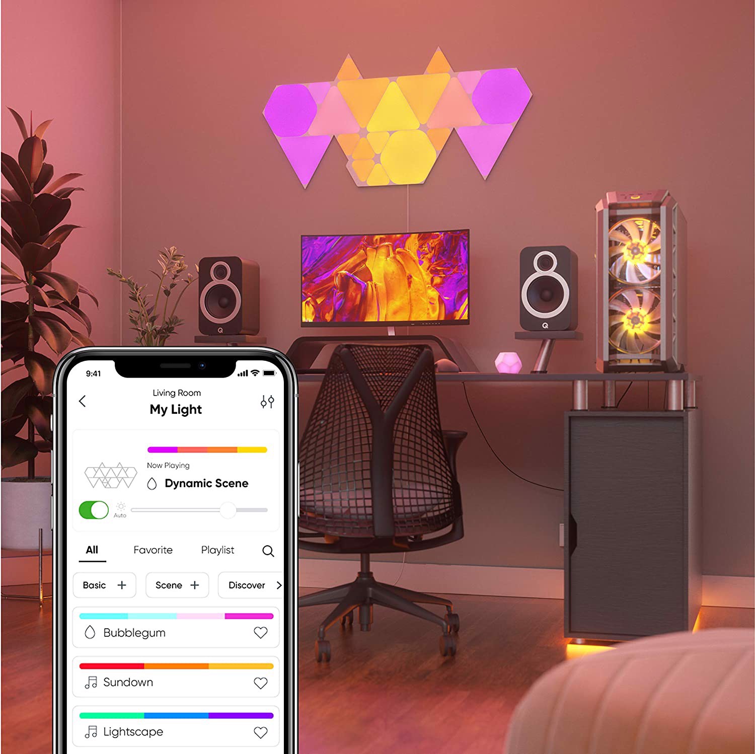 Đèn thông minh Nanoleaf Shapes Tam Giác Mini 10 ô đèn (bộ mở rộng) - Ảnh 3
