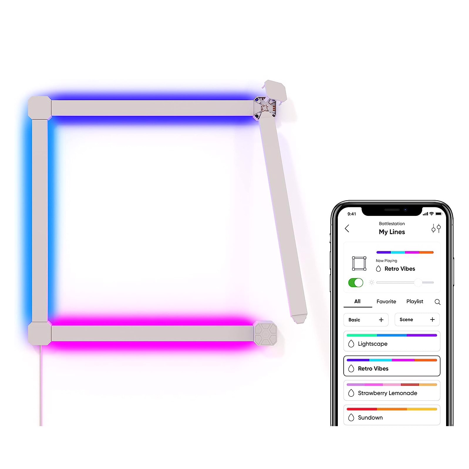 Đèn thông minh Nanoleaf Lines Squared 4 thanh đèn (bộ khởi động) - Ảnh 5