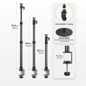 VIJIM LS11 - Gía đỡ máy ảnh kẹp cạnh bàn quay video - Ảnh 6