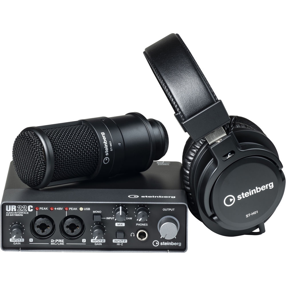 Thiết bị xử lý tín hiệu âm thanh Steinberg UR22C Recording Pack - Ảnh 2