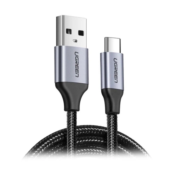 Cáp sạc, dữ liệu USB Type-A 2.0 sang USB Type-C dài 3M Ugreen 60408 cao cấp (bện nylon)