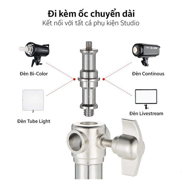 Chân đèn Ulanzi LT-J28 cao 280cm khả năng tải lên đến 50kg - Ảnh 4