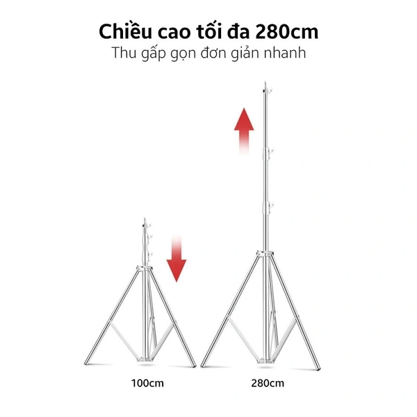 Chân đèn Ulanzi LT-J28 cao 280cm khả năng tải lên đến 50kg - Ảnh 8