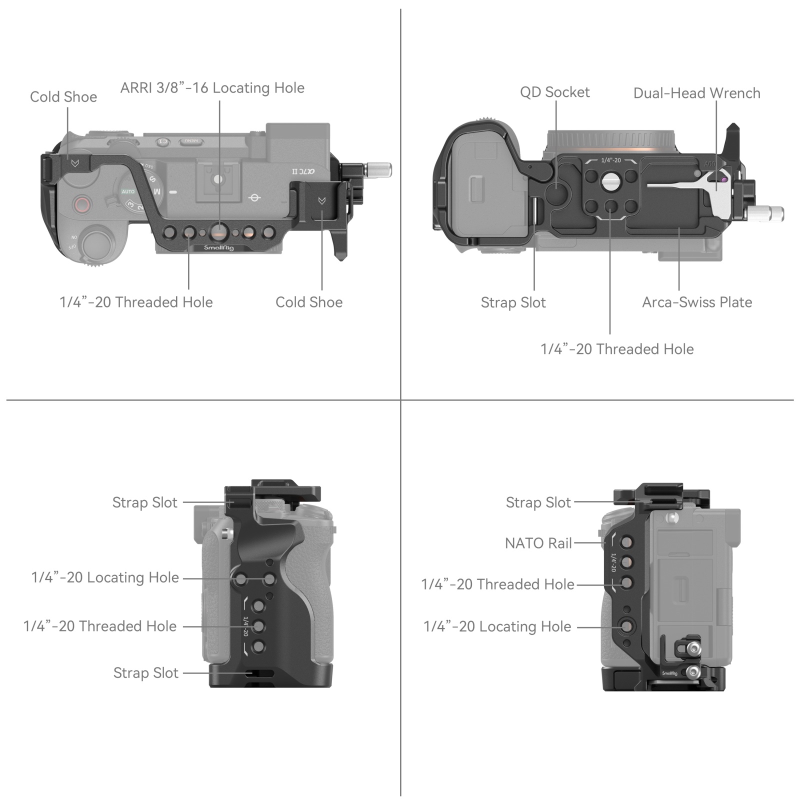 SmallRig Cage Kit for Sony A7CM2 / A7CR 4422 | Chính Hãng - Ảnh 4