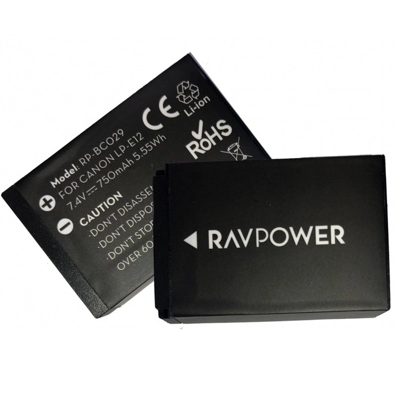 Pin máy ảnh Canon LP-E12 Ravpower- New ( 1 viên lẻ )