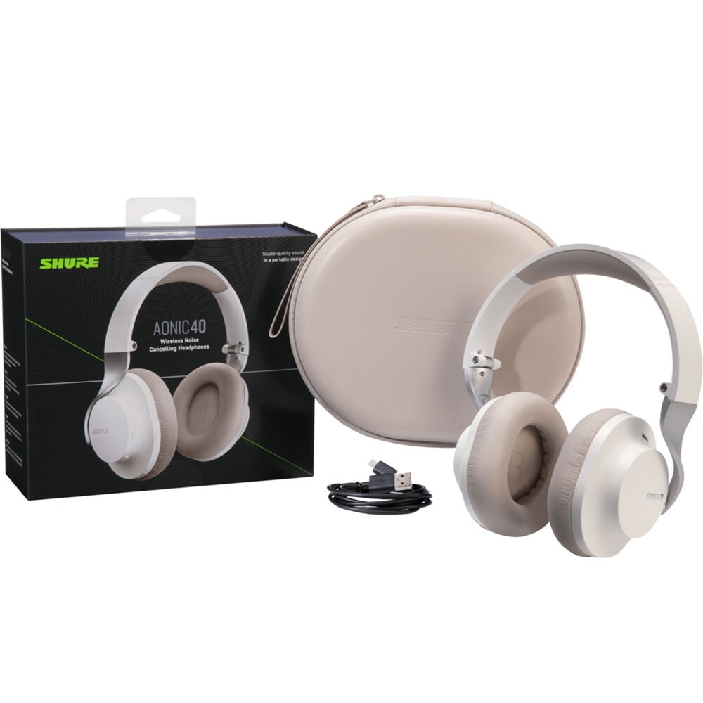 Tai nghe chụp tai không dây chống ồn SHURE AONIC 40 (Trắng) - Chính hãng - Ảnh 6