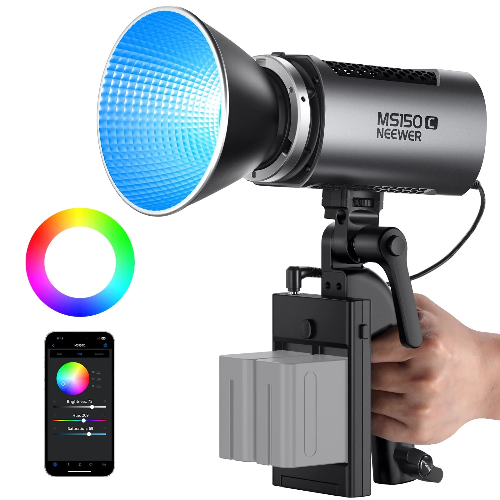 NEEWER MS150C 150W Mini RGB LED Video Light - Chính hãng