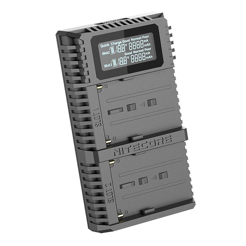 Đế sạc pin đôi qua USB C cho Sony NP-F970/NP-F550 Nitecore - USN3 PRO - Ảnh 2