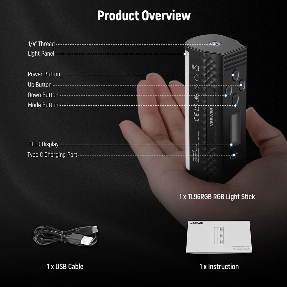 Đèn Led cầm tay Neewer TL96 RGB - Chính hãng - Ảnh 5