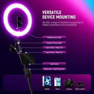 NEEWER 39.4"/100cm 360 Photo Booth with RGB LED Strip & Remote - Chính hãng - Ảnh 4