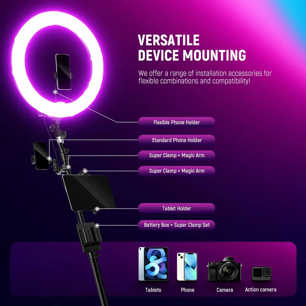 NEEWER 39.4"/100cm 360 Photo Booth with RGB LED Strip & Remote - Chính hãng - Ảnh 4