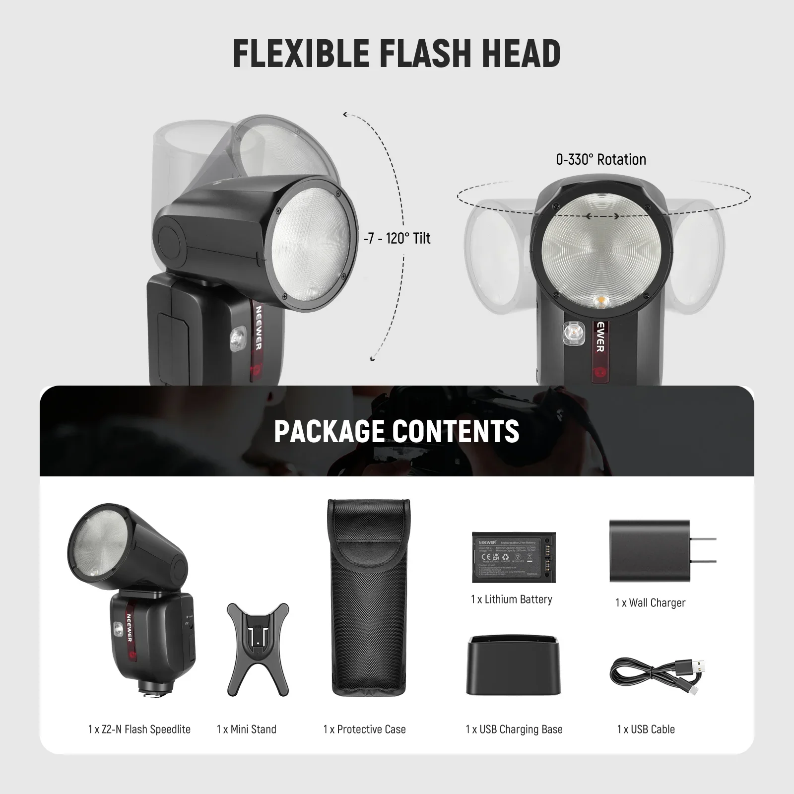 NEEWER Z2 TTL Round Head Flash Speedlite For S/C/N - Chính hãng - Ảnh 2