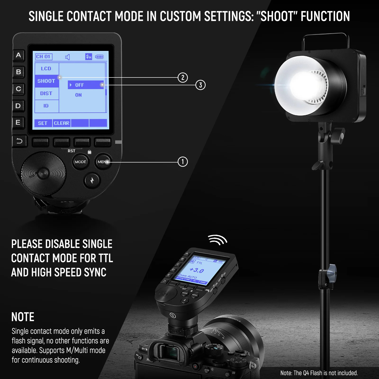 NEEWER QPRO TTL Wireless Trigger For S/C/N - Chính hãng - Ảnh 3