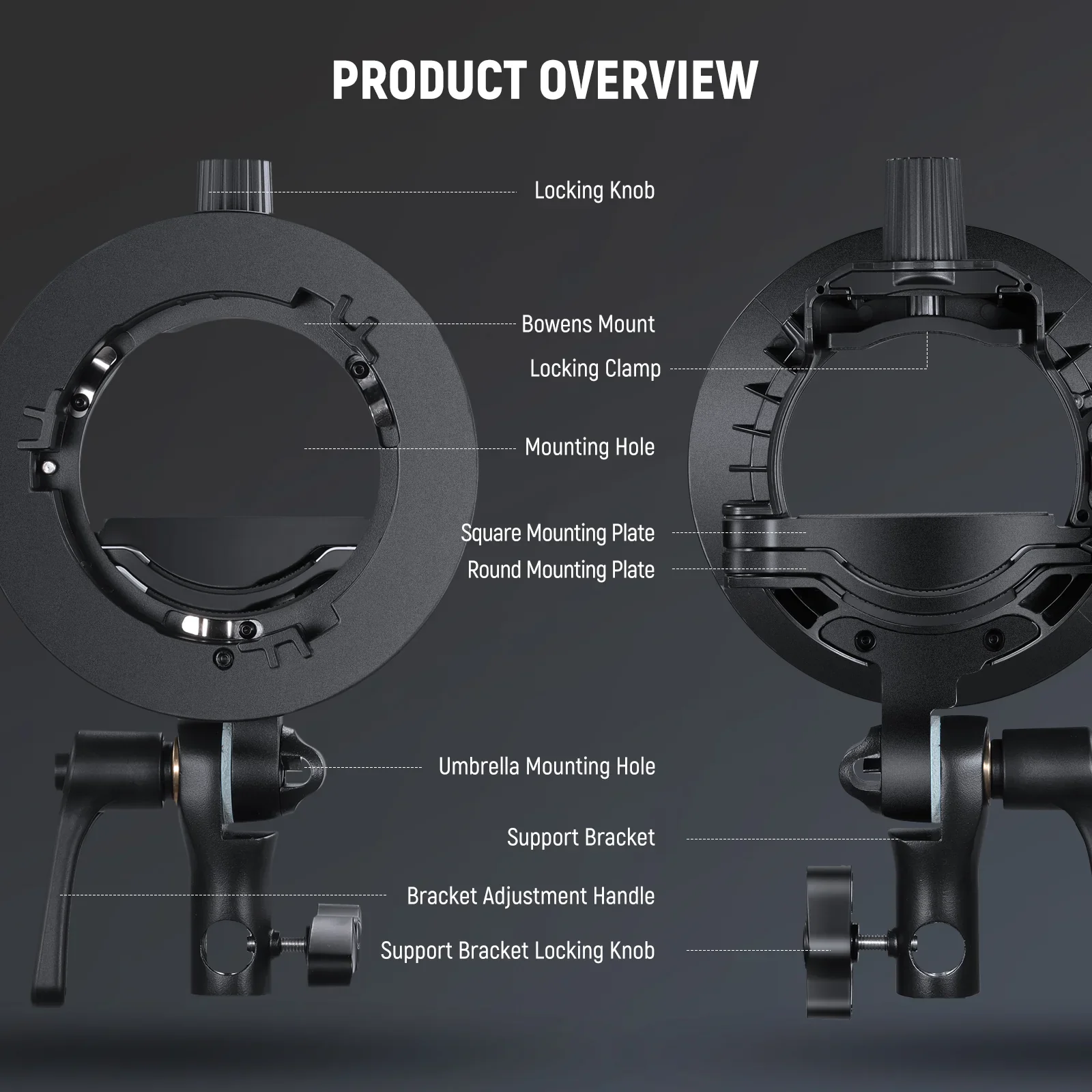 NEEWER CRB1 S Type Bracket Holder with Bowens Mount - Chính hãng - Ảnh 4