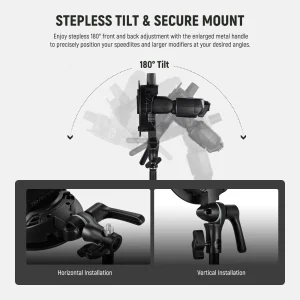 NEEWER CRB1 S Type Bracket Holder with Bowens Mount - Chính hãng - Ảnh 8