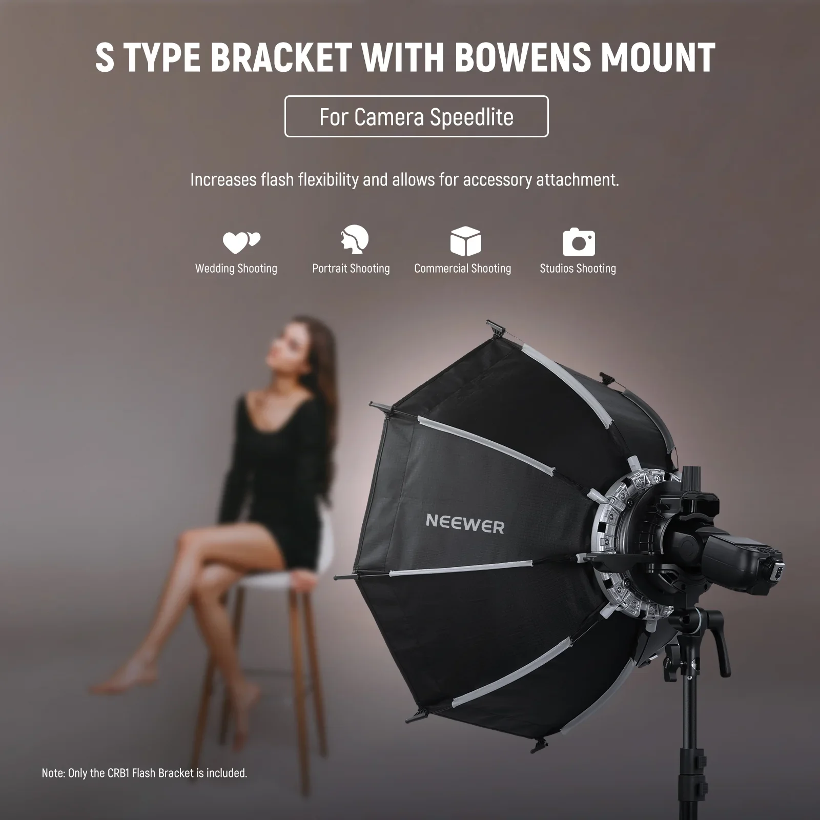 NEEWER CRB1 S Type Bracket Holder with Bowens Mount - Chính hãng - Ảnh 7
