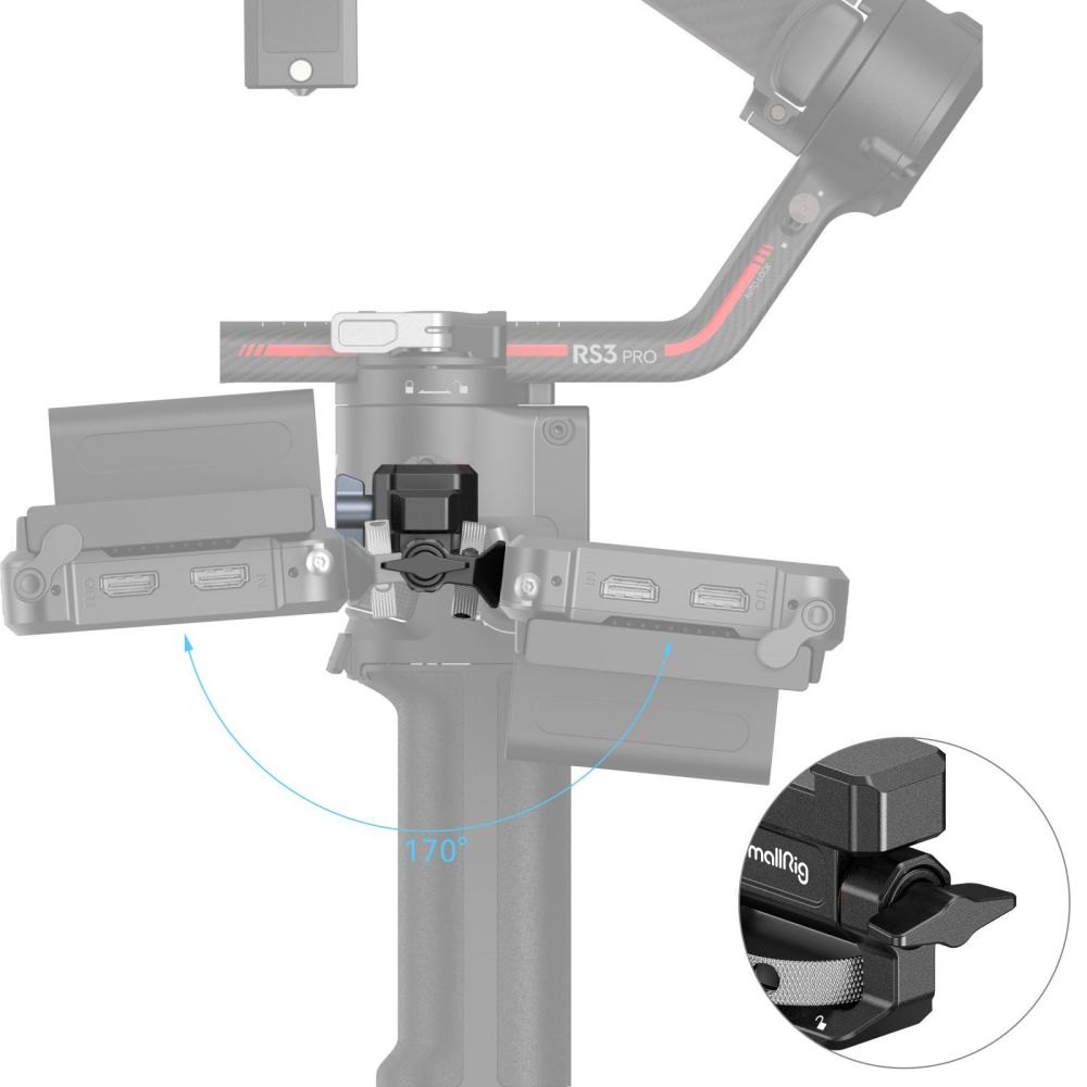 SmallRig Monitor Mount with NATO Clamp for DJI RS 2 / RSC 2 / RS 3 / RS 3 Pro 3026B - Ảnh 8