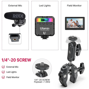 ULANZI R094 - Kẹp kim loại đa năng dành cho Máy ảnh / Monitor - Ảnh 6