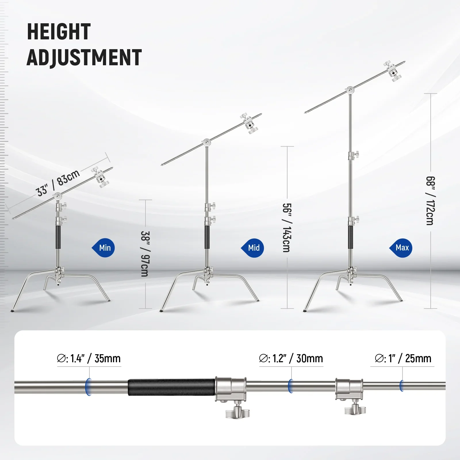 Chân Boom Inox Neewer SC172 Pro - Ảnh 2