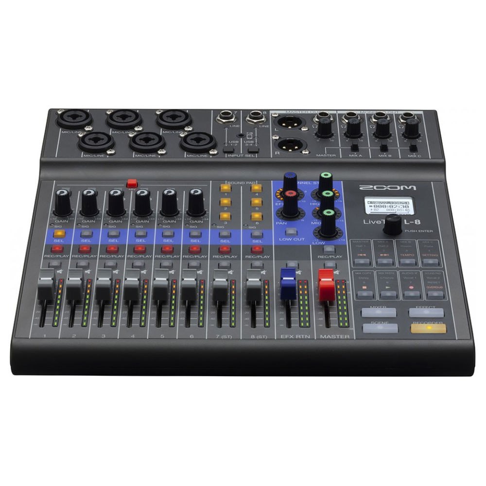 Bàn trộn mixer Zoom L8 Livetrak có recorder - Chính hãng