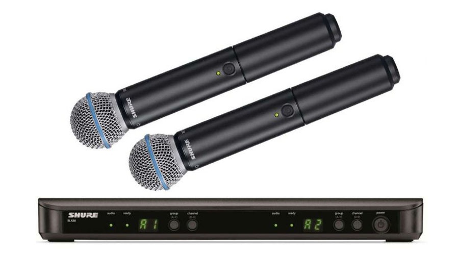 Bộ phận thu phát và Micro không dây Shure BLX288A/SM58 - Chính hãng