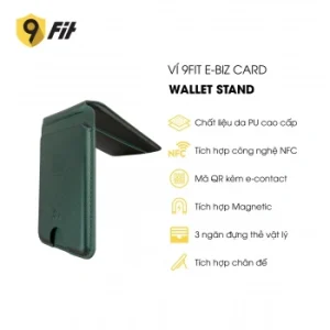 Ví 9FIT EBiz Card Wallet Stand - Dark Green - 9WEC001DG - Ảnh 2