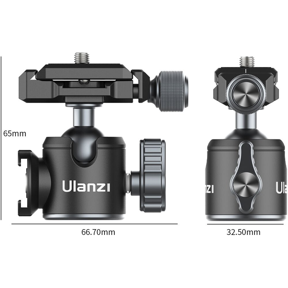 Đầu nối chuyển tiếp Ulanzi Ballhead U80L Arca Side Cold Shoe - Khả năng tải 10kg - Ảnh 5