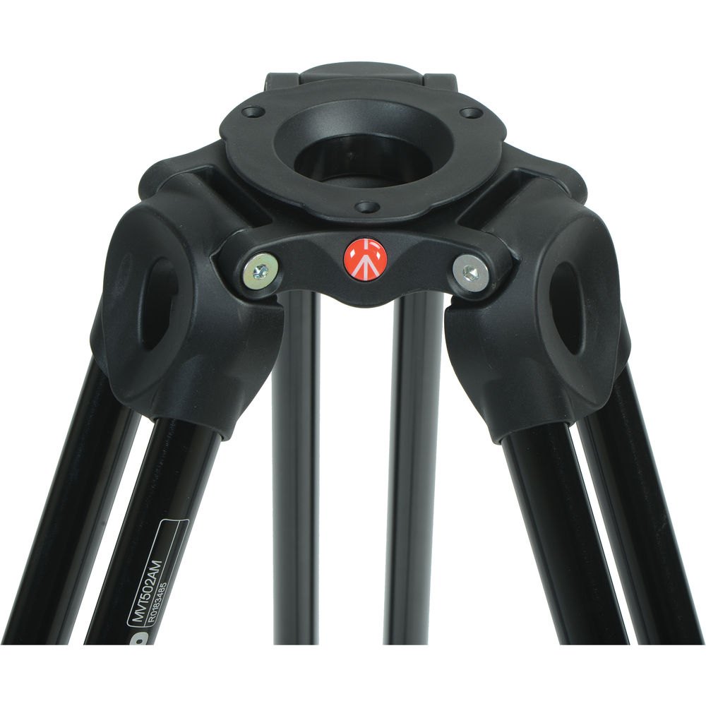 Bộ chân máy quay Manfrotto MVH500A & MVT502AM Aluminium Twin Leg Tripod (Middle Spreader) | Chính Hãng - Ảnh 3