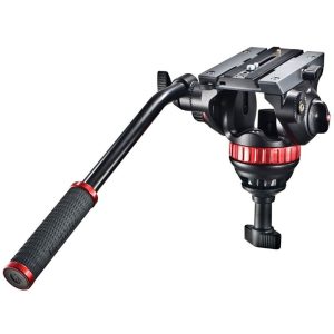 Bộ chân máy quay Manfrotto MVH500A & MVT502AM Aluminium Twin Leg Tripod (Middle Spreader) | Chính Hãng - Ảnh 2