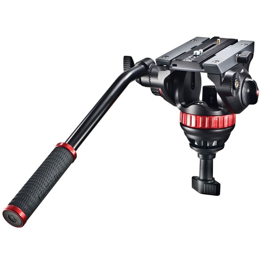 Bộ chân máy quay Manfrotto MVH500A & MVT502AM Aluminium Twin Leg Tripod (Middle Spreader) | Chính Hãng - Ảnh 2