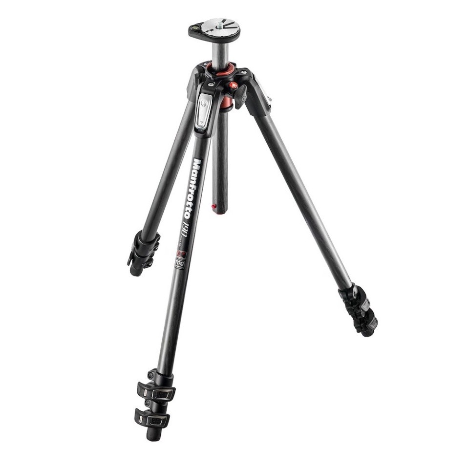Chân máy ảnh Manfrotto 190 Carbon Fiber 3-Sections Tripod Black