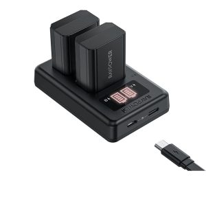 Bộ 2 pin 1 sạc đôi máy ảnh Sony NP FW50 1100 mAh Ravpower - Ảnh 3