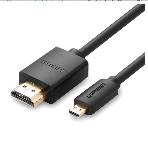 Ugreen 30104 3M màu Đen Cáp chuyển đổi micro HDMI sang HDMI thuần đồng HD127