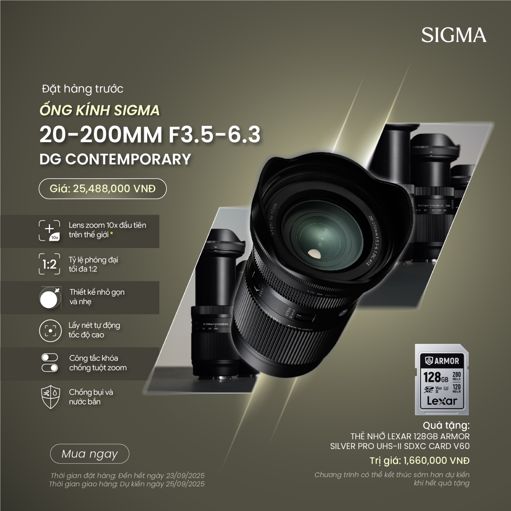 Sigma 20-200mm F3.5-6.3 DG (C) | Chính Hãng
