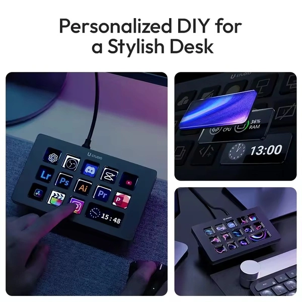 Ulanzi D200H Stream Deck Dock AI - Tich hợp 13 phím Macro chức năng chính hãng - Ảnh 8