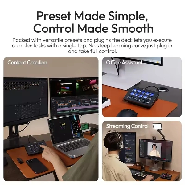 Ulanzi D200H Stream Deck Dock AI - Tich hợp 13 phím Macro chức năng chính hãng - Ảnh 3