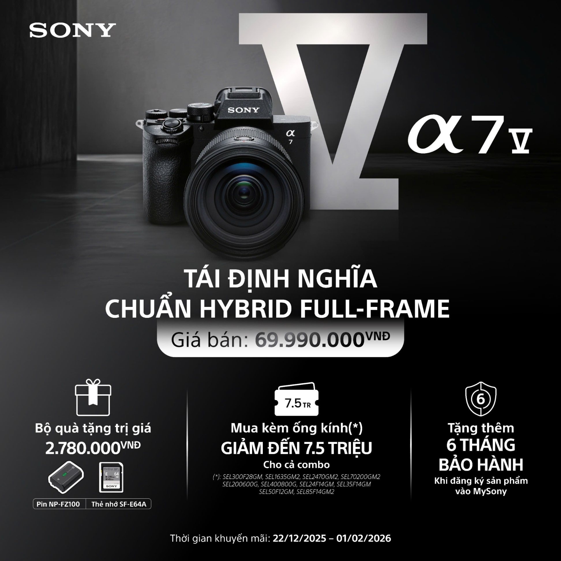 Sony Alpha 7 Mark V (A7M5) | Chính Hãng