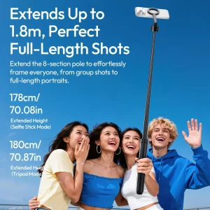 Chân máy kiêm gậy selfie từ tính Ulanzi SK21 cao 1.8m dành cho điện thoại di động hỗ trợ không dây Bluetooth - Ảnh 5