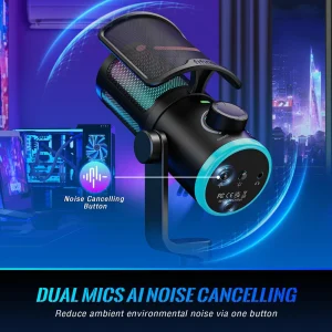 FIFINE AmpliGame AM6 USB Condenser Microphone with RGB - Chính Hãng - Ảnh 7