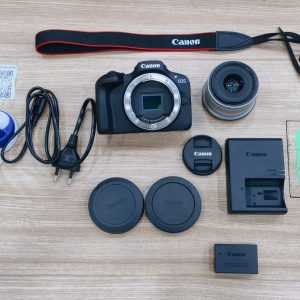 Máy ảnh Canon R100 body đen + Kit 18-45mm bạc cũ Mã SP 6846 8298 - Ảnh 2