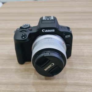 Máy ảnh Canon R100 body đen + Kit 18-45mm bạc cũ Mã SP 6846 8298