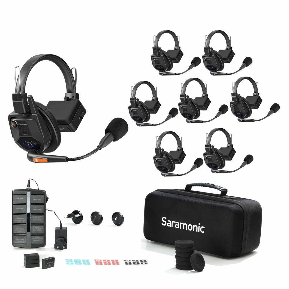 Saramonic WiTalk9 WT7S - Bộ Đàm Intercom Không Dây 7 Người 1.9GHz Full-Duplex Tai Nghe Đơn