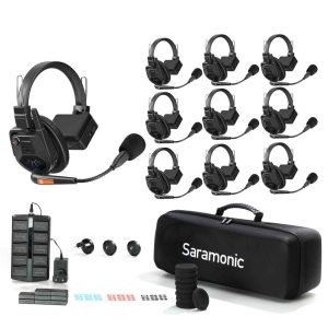 Saramonic WiTalk9 WT9S - Bộ Đàm Intercom Không Dây 9 Người 1.9GHz Full-Duplex Tai Nghe Đơn