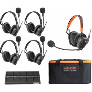 Saramonic WiTalk9 X 5D - Hệ Thống Bộ Đàm Không Dây 1.9GHz Đeo Tai Kép Cho 5 Người, Thiết Kế Mô-đun