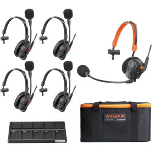 Saramonic WiTalk9 X 5S - Hệ Thống Bộ Đàm Không Dây 1.9GHz Đeo Tai Đơn Cho 5 Người, Thiết Kế Mô-đun