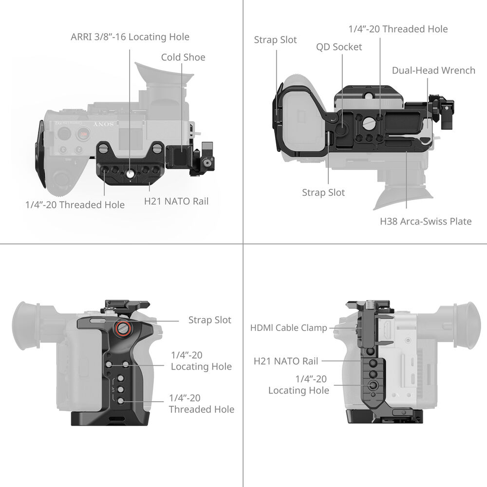 SmallRig Cage Kit for Sony FX2 5588 | Chính Hãng - Ảnh 4
