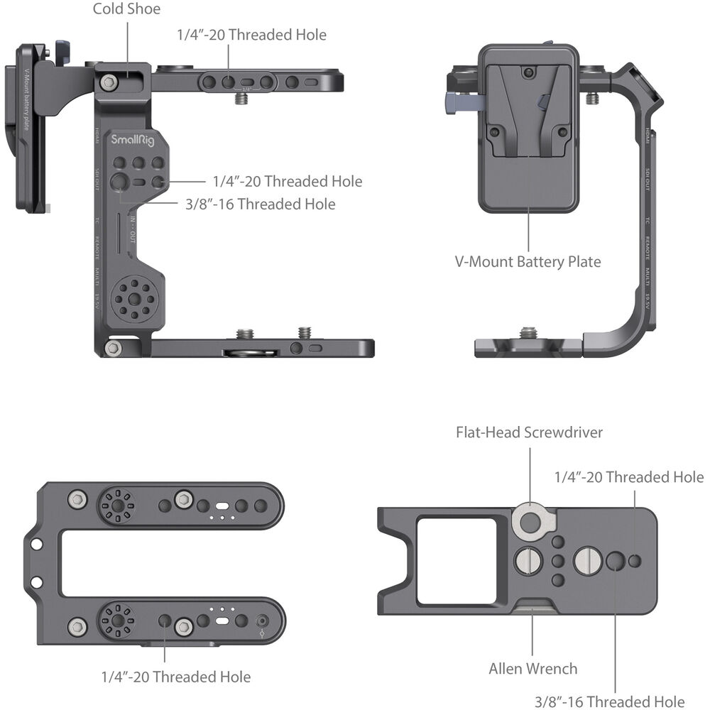 SmallRig Cage Kit for Sony FX6 4124 | Chính Hãng - Ảnh 4