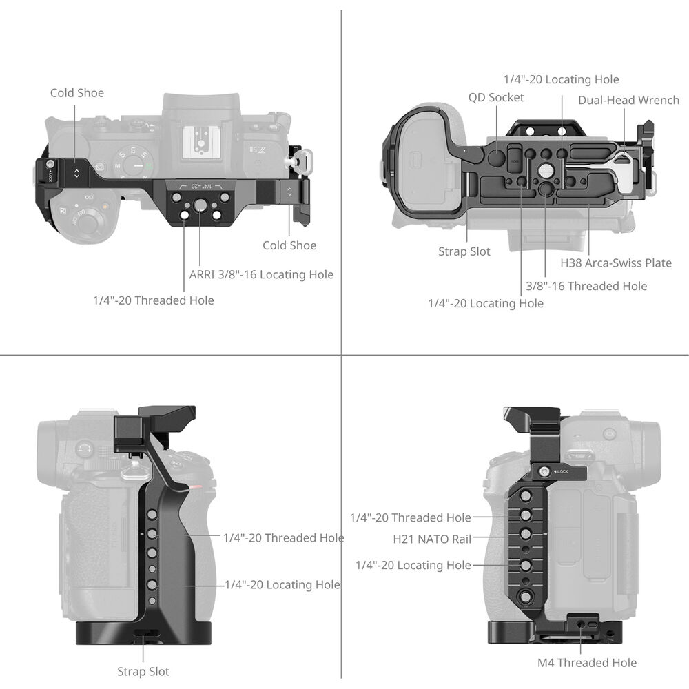 SmallRig Cage for Nikon Z5 / Z5M2 / Z6 / Z6M2 / Z7 / Z7M2 5257 | Chính Hãng - Ảnh 4