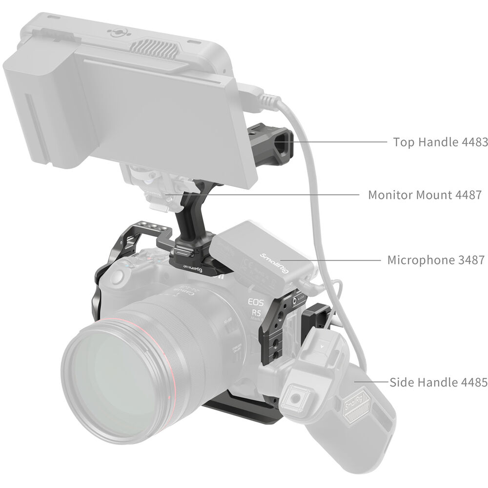 SmallRig HawkLock Quick Release Cage Kit for Canon EOS R5M2 5029 | Chính Hãng - Ảnh 4