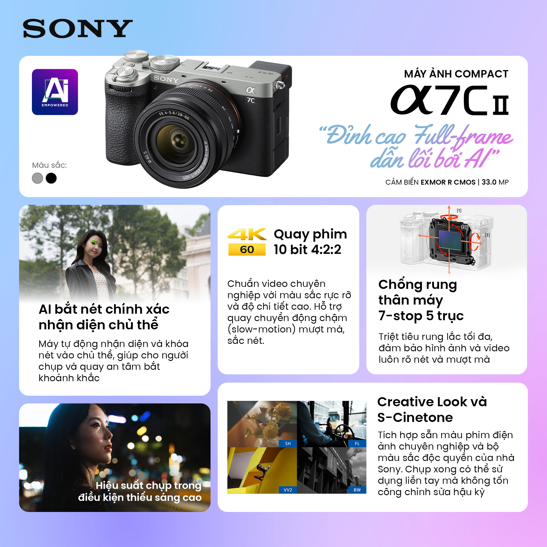 Sony Alpha 7C Mark II (A7CII) | Chính Hãng - Ảnh 14